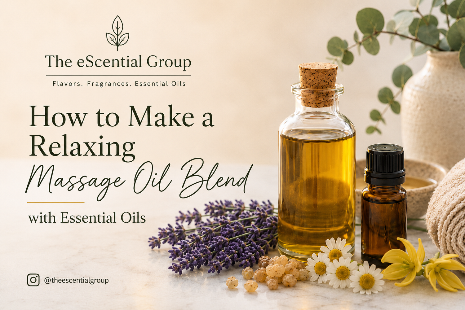 How to Make a Relaxing Massage Oil Blend with Essential Oils Escential Group