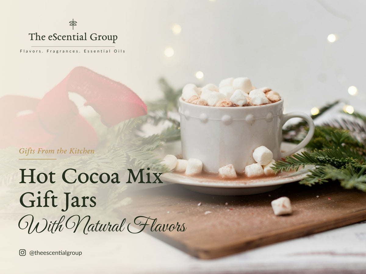 Mug of hot chocolate with marshmallows beside evergreen sprigs