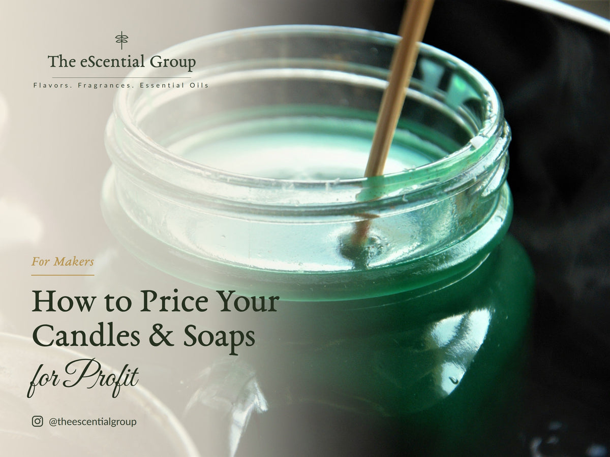 Candle wax melting in a glass jar in a double boiler