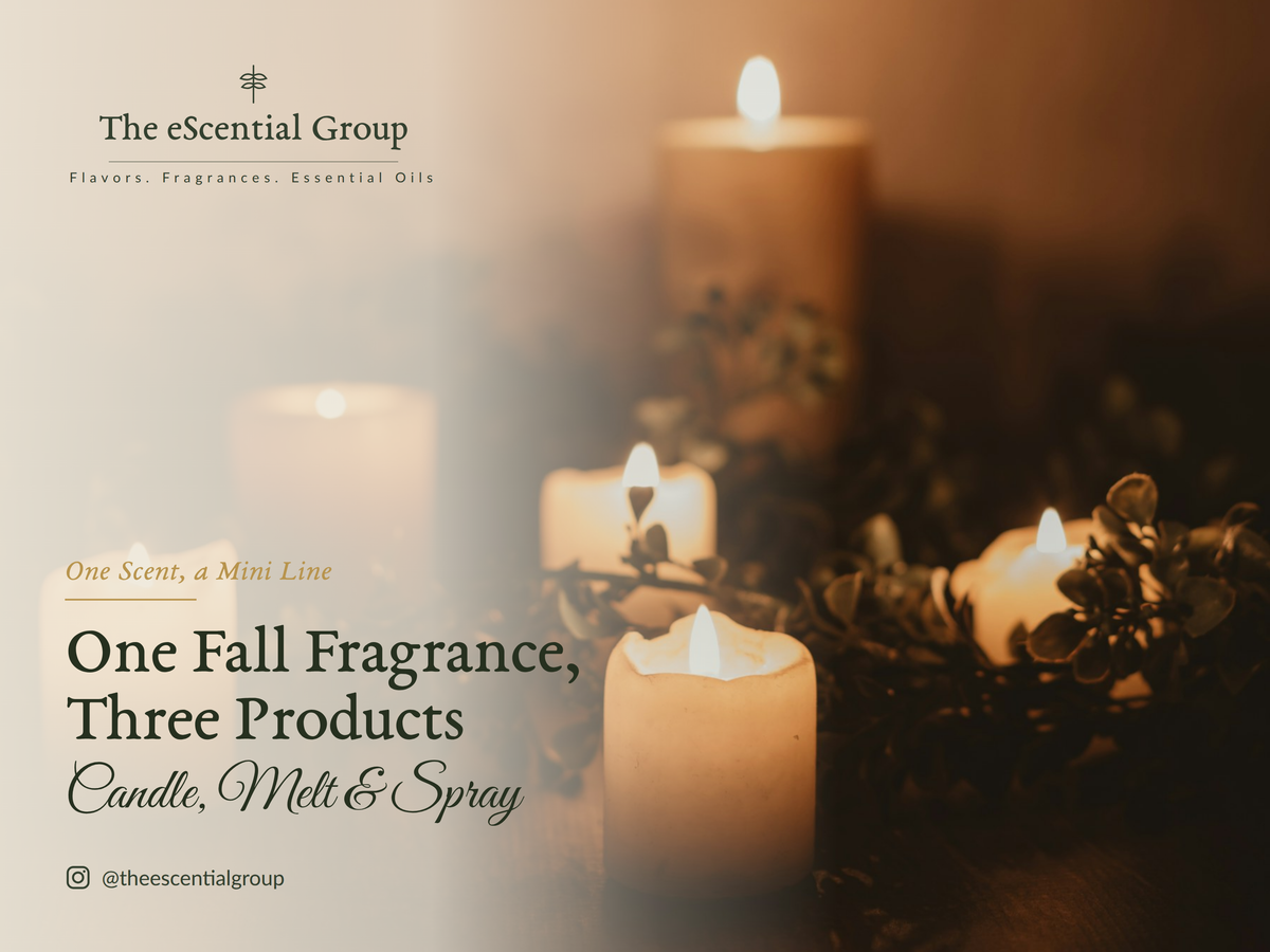 One Fall Fragrance, Three Products: Candle, Melt & Room Spray Escential Group