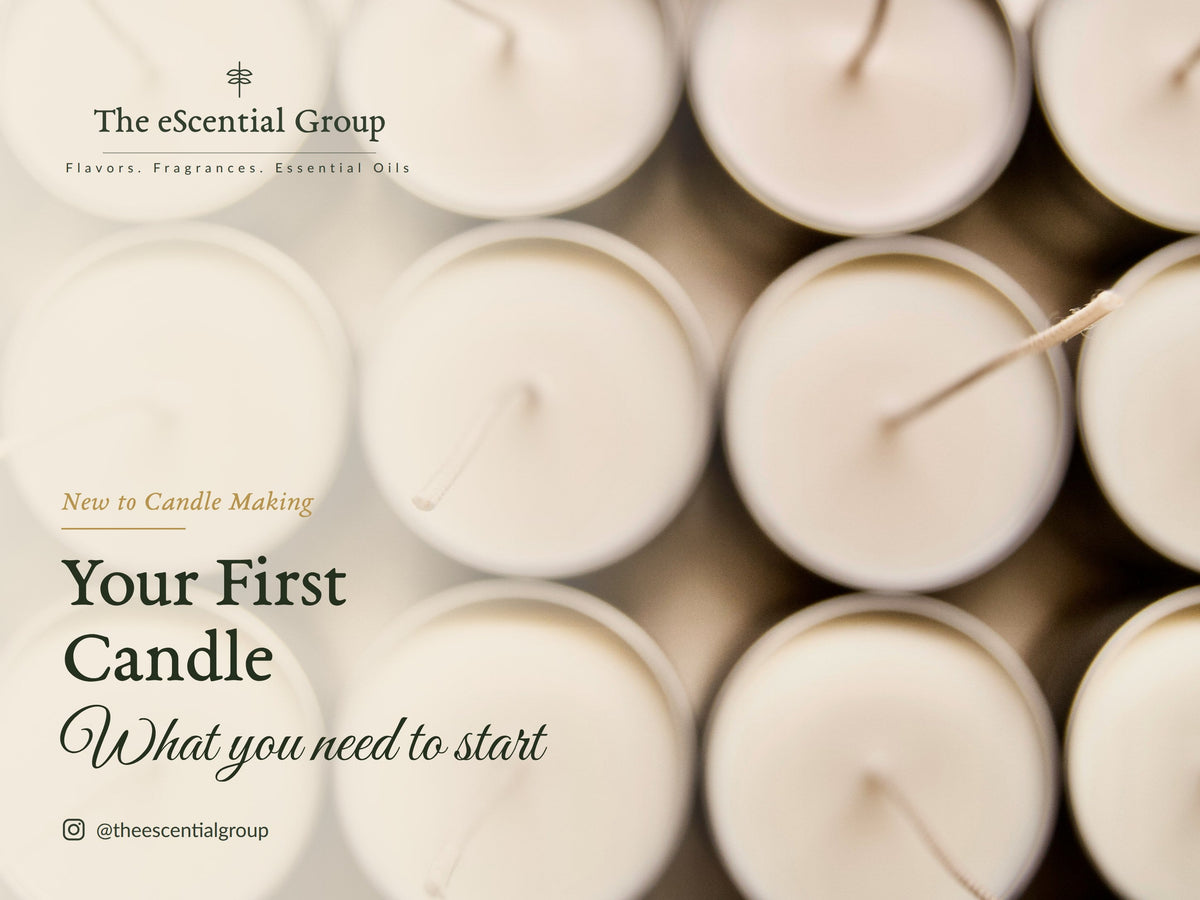 Rows of freshly poured unlit white soy candles in tins